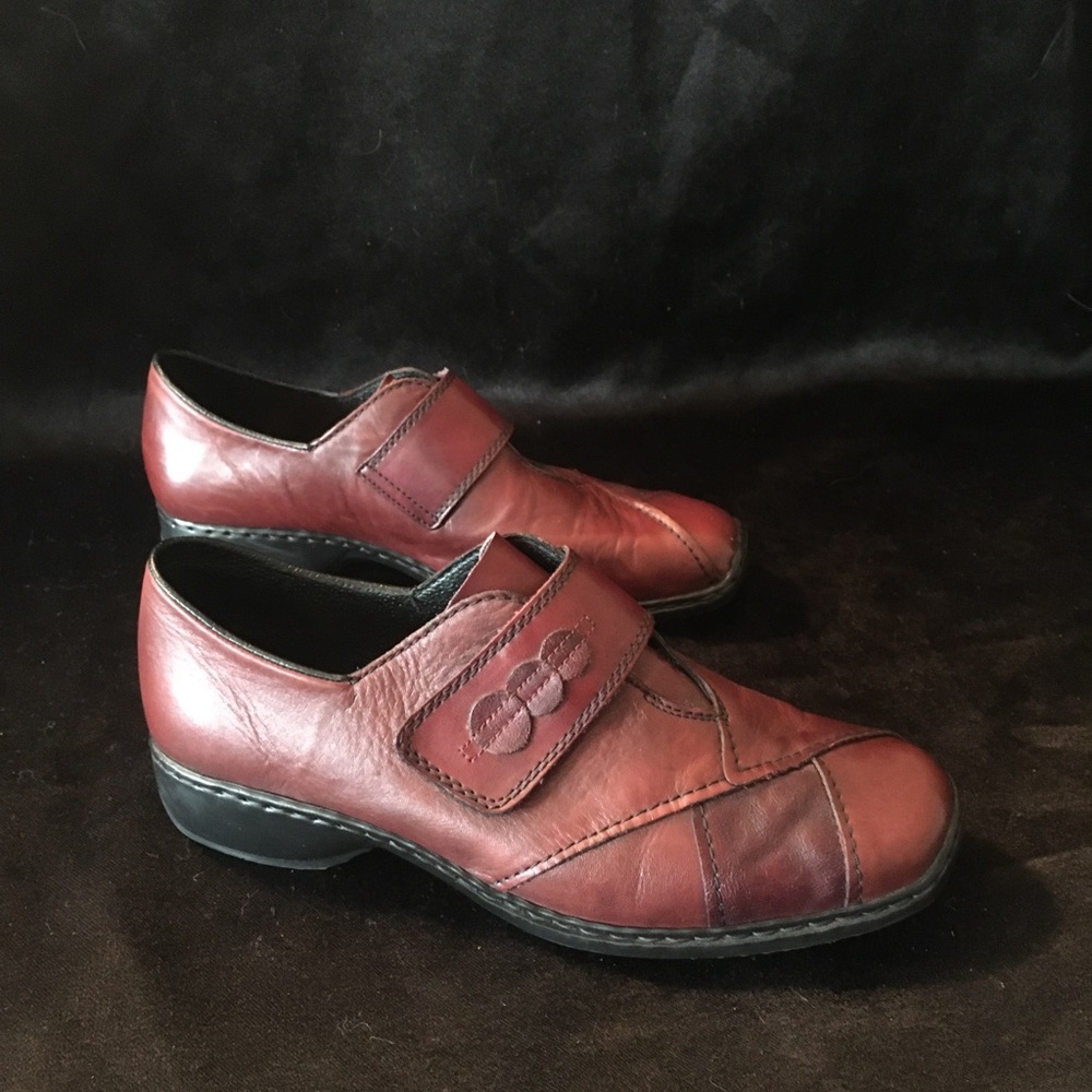 Rieker Antistress Women's Leather Shoes, Sz 7.5 (euro 38), EUC